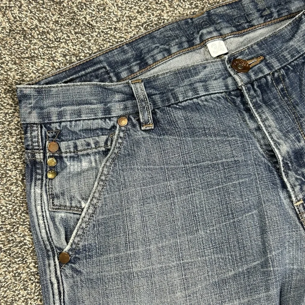 Levis Silver Tab Slim Fit Jeans Blue Denim Mens 34‎ Button Pockets 34x30 READ
